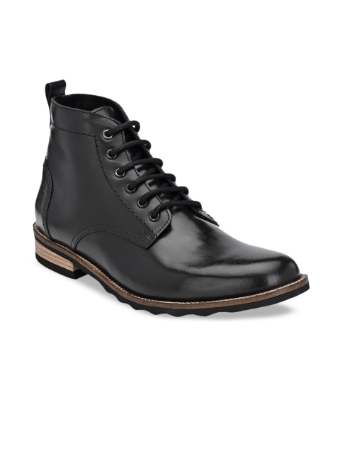 

CARLO ROMANO Men Black Flat Boots