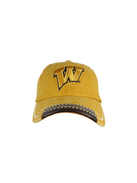 

iSWEVEN Unisex Yellow Embroidered Snapback Cap