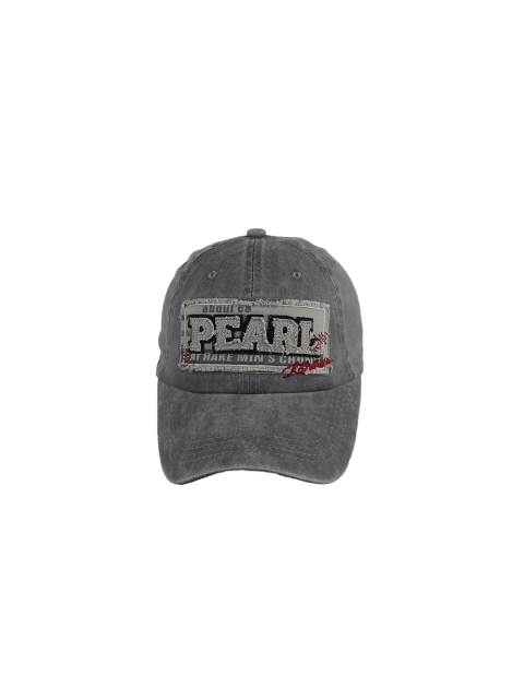 

iSWEVEN Unisex Grey & Black Embroidered Baseball Cap