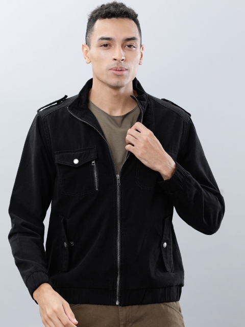 

Ecko Unltd Men Black Solid Denim Jacket