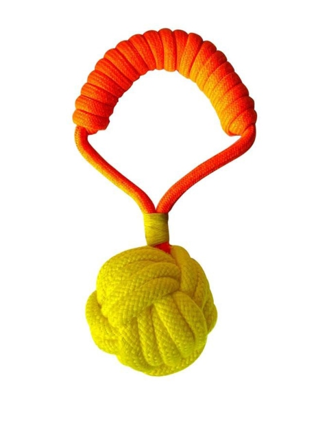

Pawsindia Orange & Yellow Tug Of War Dog Toy