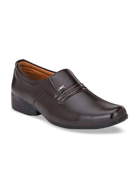 

Azzaro Black Men Brown Solid Formal Slip Ons