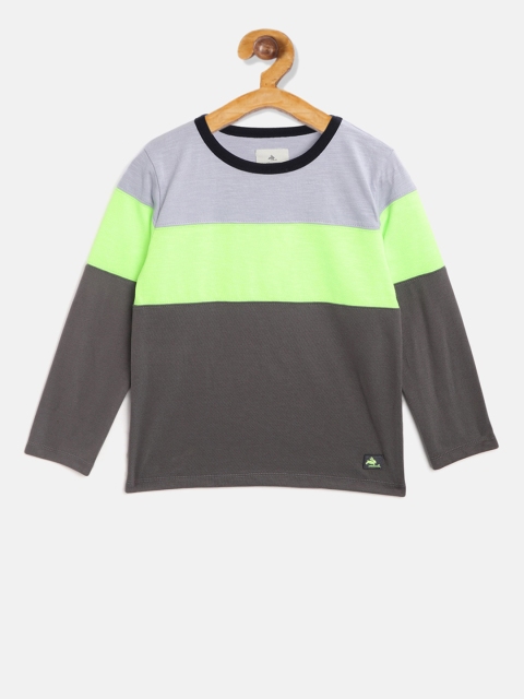 

Cherry Crumble Boys Multicoloured Colourblocked Round Neck T-shirt, Multi