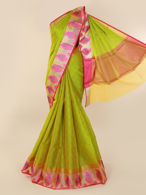 

Pothys Green Woven Design Cotton Blend Saree