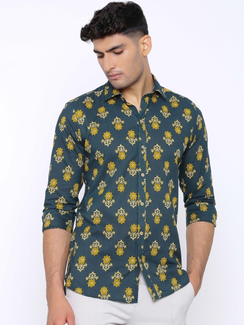 

Tistabene Men Green Slim Fit Printed Casual Shirt