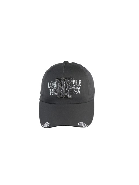 

iSWEVEN Unisex Black & White Solid Adjustable Snapback Cap