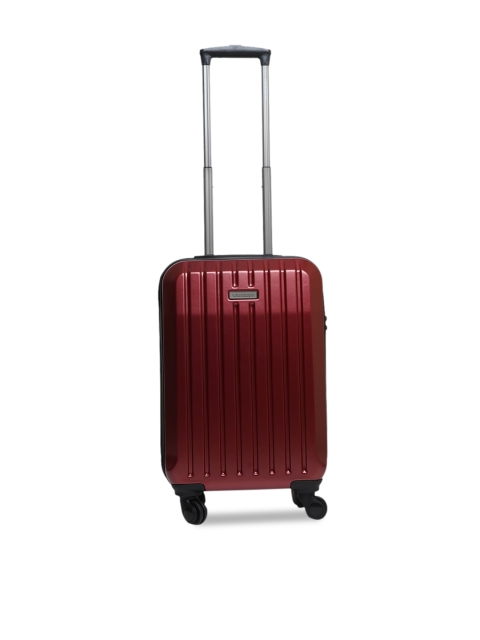 

Wildcraft Unisex Red Textured Hard-Sided Medium Trolley Bag