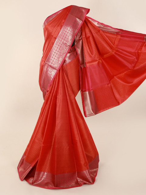 

Pothys Red Woven Design Cotton Blend Saree