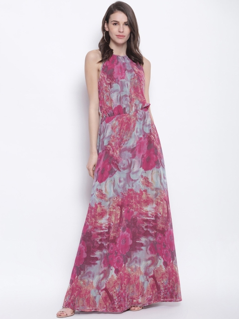 

TRENDY DIVVA Women Pink Printed Maxi Dress