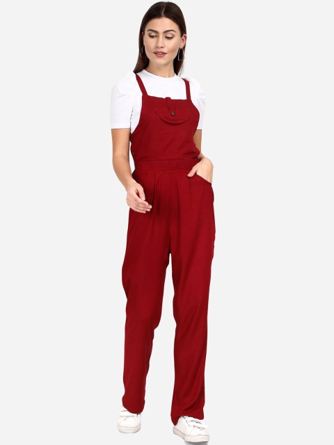 

Yuvraah Women Maroon & White Solid Clothing Set
