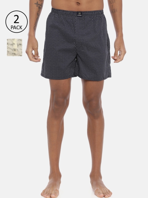 

IMYOUNG Men Pack of 2 Assorted Pure Cotton Boxers IMYBXRPK241