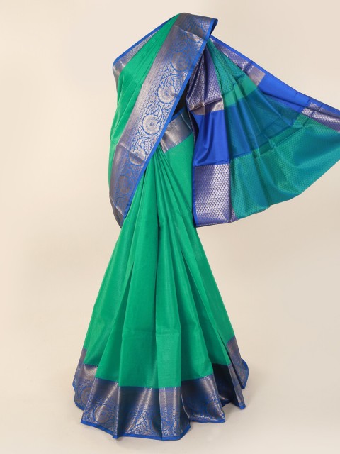 

Pothys Green Woven Design Cotton Blend Saree