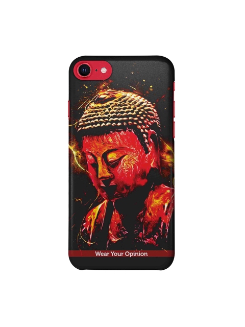 

macmerise Black & Red Peace Buddha Apple iPhone SE 2020 Back Cover
