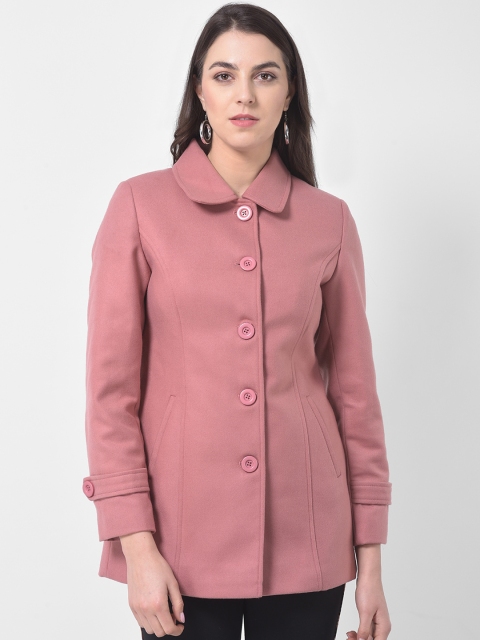 

Latin Quarters Women Peach-Coloured Solid Windcheater Tailored Jacket