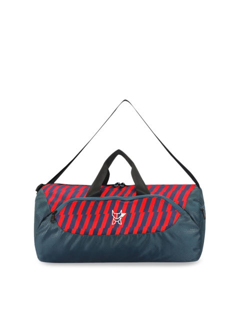 

Arctic Fox Unisex Teal Green & Red Printed Duffle Bag
