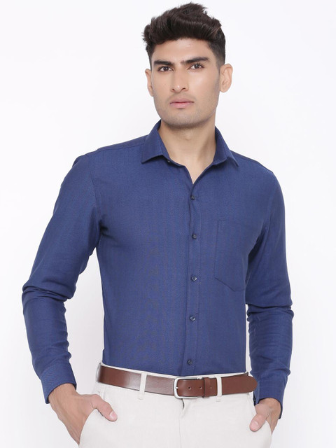 

Tistabene Men Blue Slim Fit Solid Formal Shirt