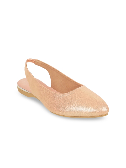 

Metro Women Pink Solid Open Toe Flats