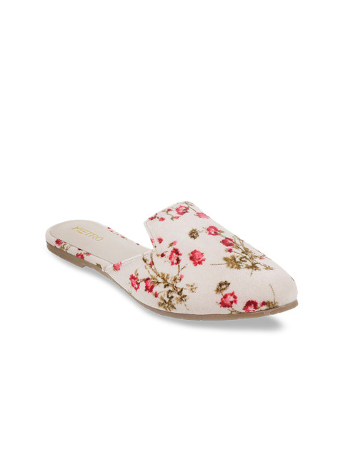 

Metro Women Off-White Printed Mules