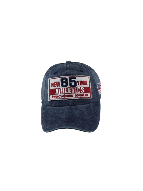 

iSWEVEN Unisex Blue & White Embroidered Snapback Cap