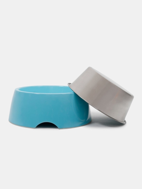 

Heads Up For Tails Turquoise Blue & Silver-Toned Toothsome Large Dog Bowl