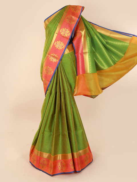 

Pothys Green Woven Design Cotton Blend Saree