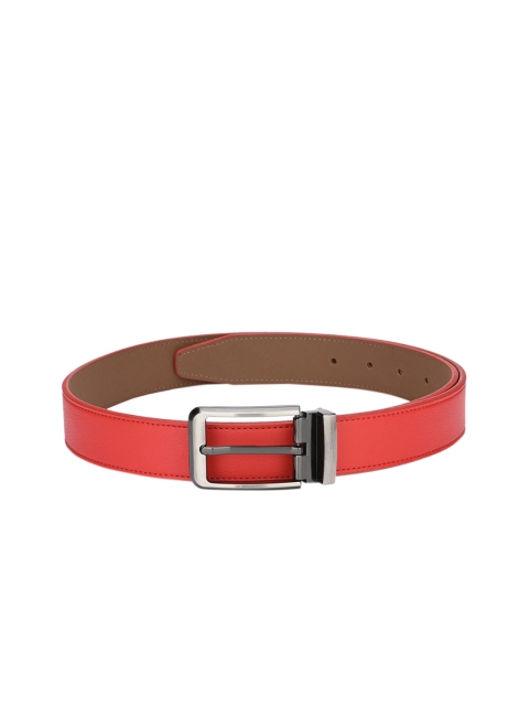 

Calvadoss Men Red Textured Belt