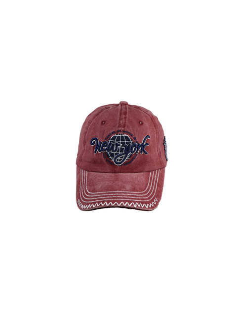

iSWEVEN Unisex Red & Blue Embroidered Baseball Cap