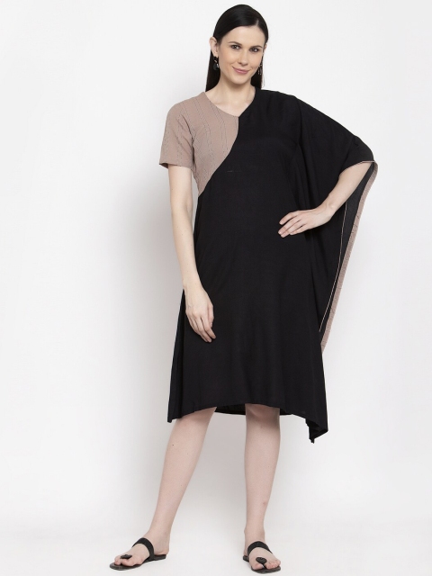 

DUGRI BE THE ONE Women Brown Solid A-Line Dress