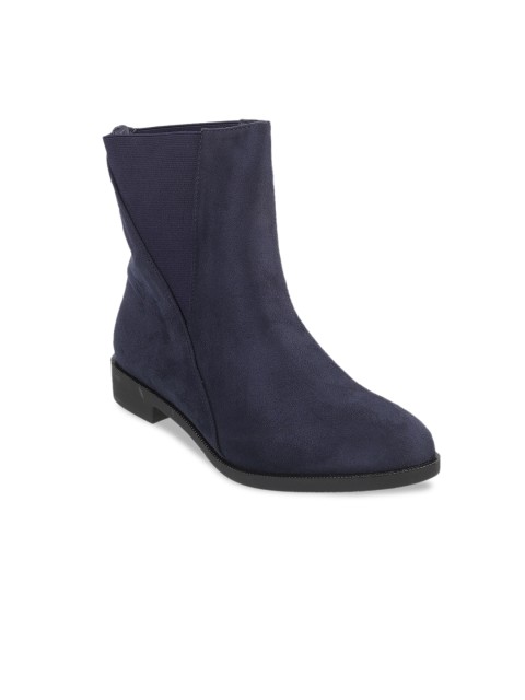 

Metro Women Blue Solid Heeled Boots
