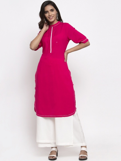 

Kiaasa Women Pink Solid Pathani Kurta
