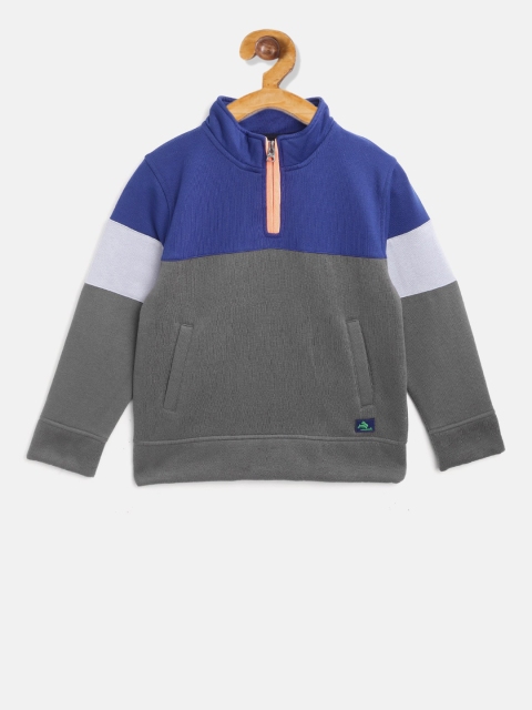 

Cherry Crumble Boys Blue Colourblocked Sweatshirt