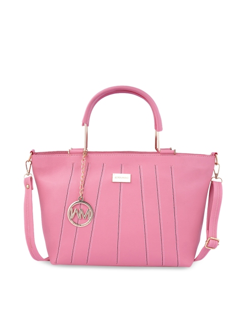 

WOMEN MARKS Pink Solid Handheld Bag