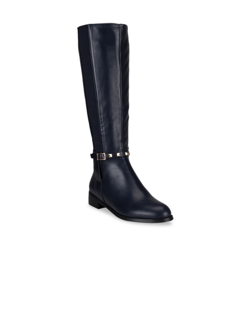 

ROSSO BRUNELLO Women Navy Blue Solid Heeled Boots