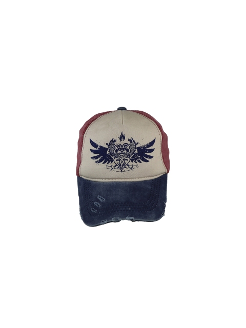 

iSWEVEN Unisex Blue & Cream Colourblocked Snapback Cap