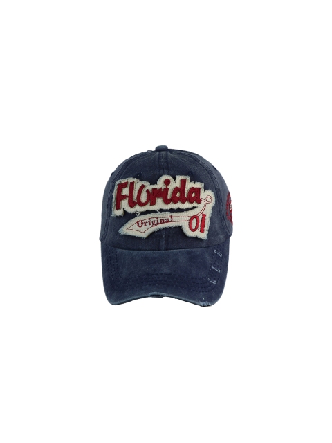 

iSWEVEN Unisex Blue Appliqued Snapback Cap