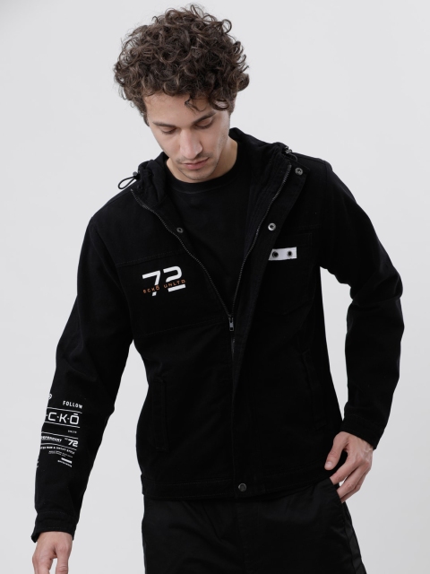 

Ecko Unltd Men Black Printed Sporty Cotton Shacket
