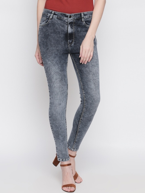 

fungus Women Grey Slim Fit High-Rise Clean Look Jeans
