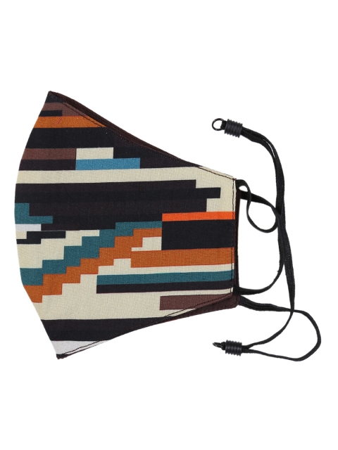 

India Circus by Krsnaa Mehta Unisex Multicoloured Printed 3-Ply Anti-Pollution Reusable Protective Outdoor Cotton Cloth Mask, Multi