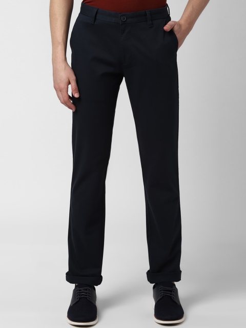 

Peter England Casuals Men Navy Blue Slim Fit Solid Regular Trousers