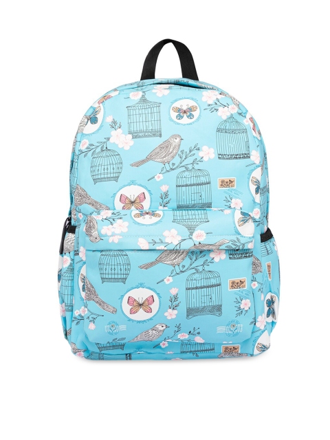 

Satchel Bags Women Blue & White Printed Backpack
