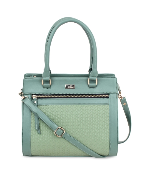 

yelloe Pastel Green Textured Handheld Bag