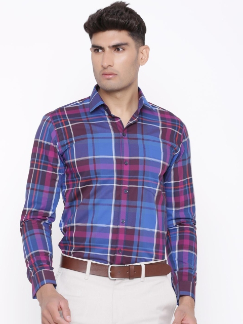 

Tistabene Men Blue Slim Fit Checked Formal Shirt