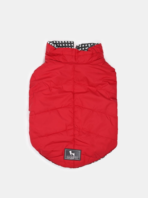 

Heads Up For Tails Red Solid Cozy Pupper Dog Jacket