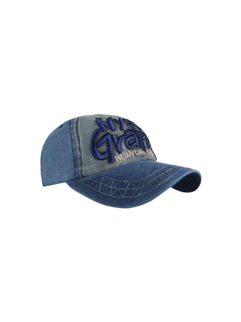 

iSWEVEN Unisex Blue Embroidered Snapback Cap