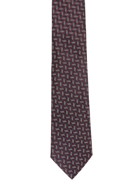 

Alvaro Castagnino Men Burgundy & Grey Printed Broad Tie