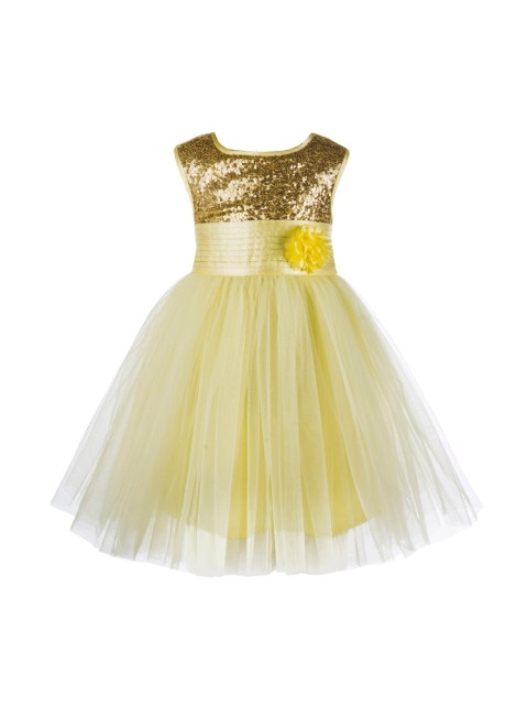 

Toy Balloon kids Girls Yellow Sequin Embellished Maxi Dress