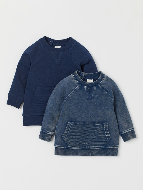 

H&M Boys Navy Blue 2-Pack Sweatshirts