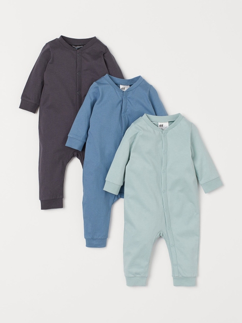 

H&M Kids Multicoloured 3-Pack Cotton Pyjamas, Multi