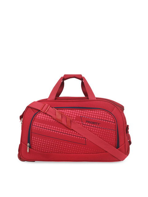 

Priority Unisex Set of 2 Red Solid 2 Wheel Duffle Bags