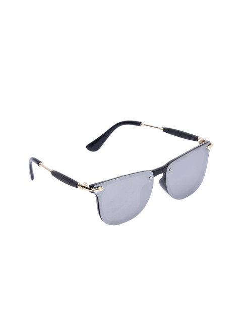 

Swiss Design Unisex UV Protected Lens Mirrored Square Sunglasses SDSG21-0214501, Silver